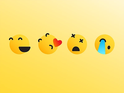 Distorted Emojis amorphous cry emoji happy heart ios kiss laugh tears smiley surreal