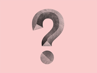 28 Letters - Question Mark 3d bevel design challenge glyph grit pink question texture typography