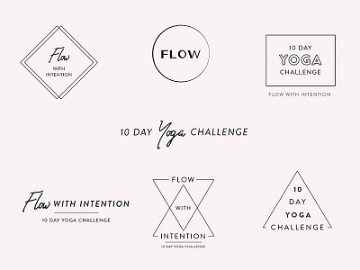 Yoga Challenge Wordmarks branding festival flow inspiration light logo script video wordmarks yoga