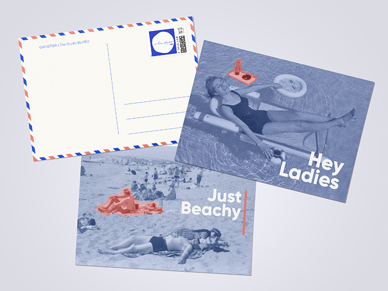 The Studio Provincetown Postcards hbo vacation beach photography vintage halftone coral blue mail postcard