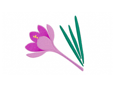 Purple Crocus Flower embroidered embroidered patch embroidery embroidery digitizer embroidery digitizing flower flowers