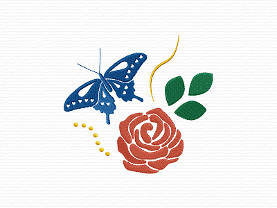 Rose and Butterfly butterflies embroidery embroidery design embroidery digitizer embroidery digitizing rose rosebud roses valentine valentine day valentines day valentinesday