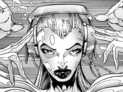 Monster Music drawing fiction ink monster music science scifi woman