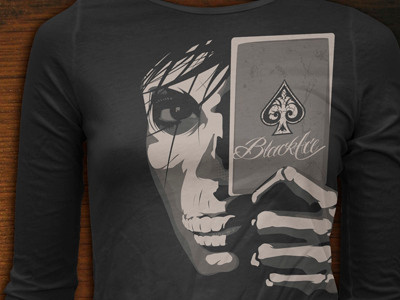 Face Front Mockup - Glow ace black bones card glow mock mockup shirt skeleton skull woman