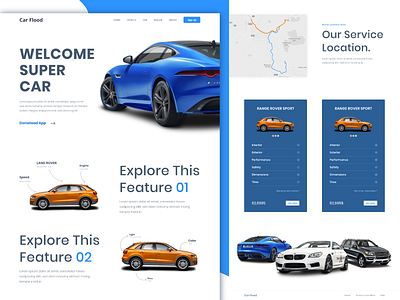 Car Page Design automobile design landingpage ui web website