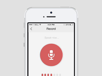 Record, Speak now. app colour design dribbble flat harvey ios7 lorimer record speak