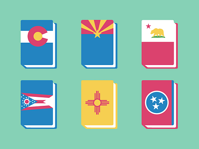 State Books arizona books bright california colorado cute flags mexico new ohio reading standards