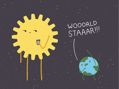 WOOORLD STAAAR!!! annoying culture earth hip hop illustration internet solar system space sun website world star wshh