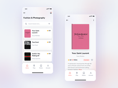 Book app concept / "Rent or Swap" app apple application book list book rent book swap concept design ios ui ux