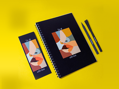 Notebook calendar and pens design branding calendar design graphic design illustration notebook pen pens print printed products