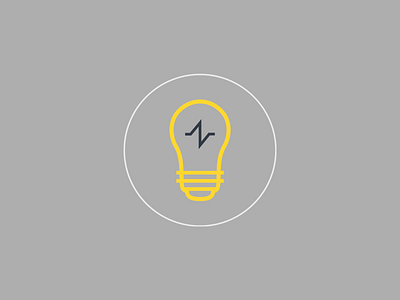 Idea Banner electricity icon ideas lightbulb simple