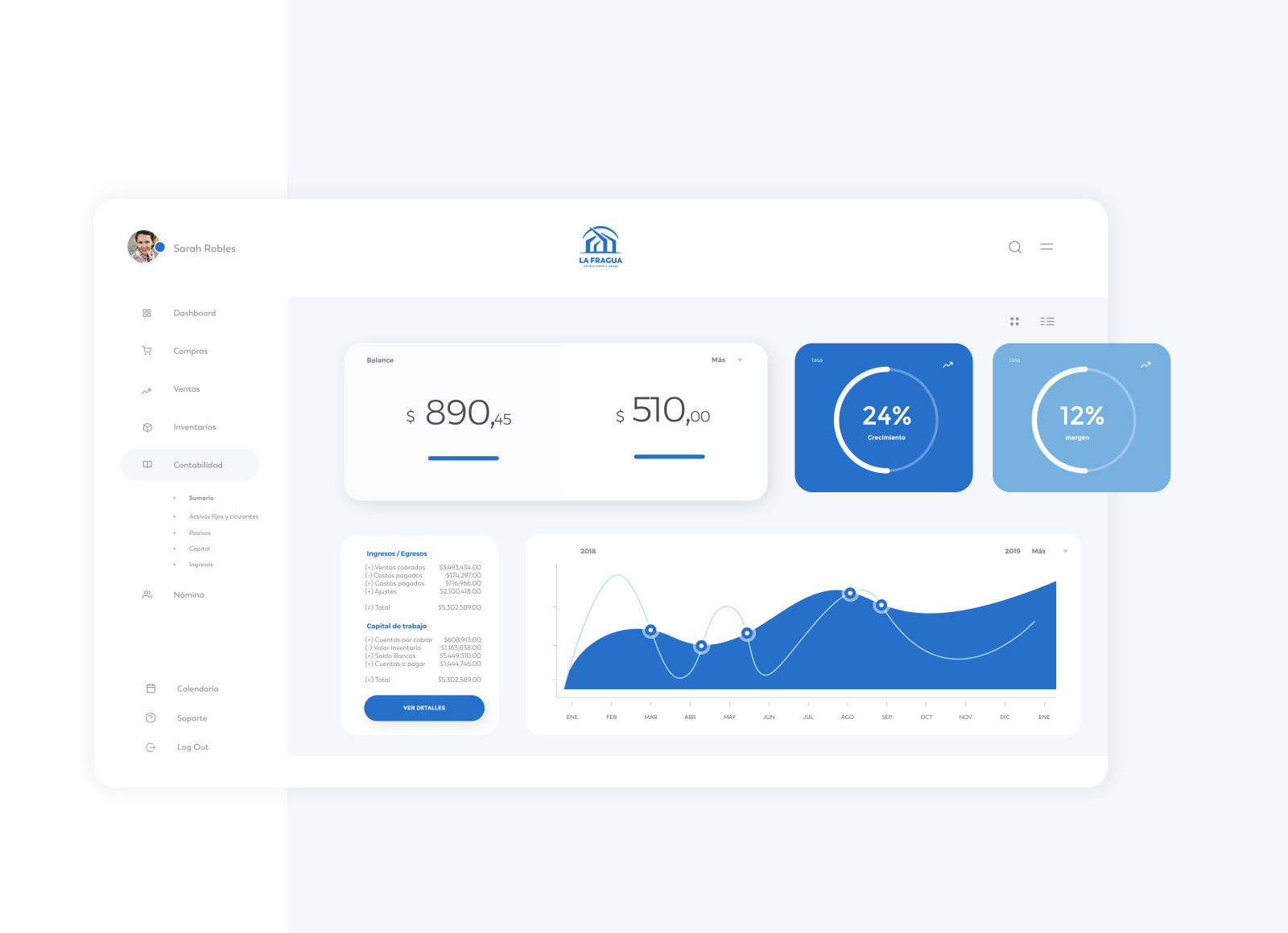 ERP UX/UI Web design by Lyon Agency on Dribbble image.