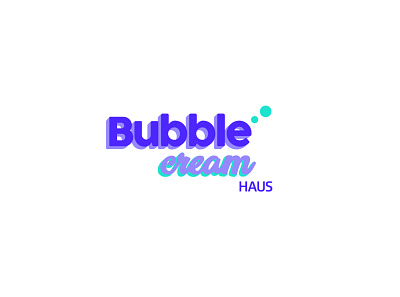 Logotipo Bubble Cream Haus agency brand branding bubbles coffee cream delicious design drinks frappe logo logotype smoothie tea