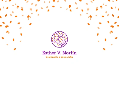 Logotipe Esther V. Morfín brand identity branding colorfull creative desing education icon logo logotype psychologist psychology therapist therapy