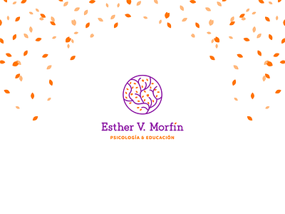 Logotipe Esther V. Morfín brand identity branding colorfull creative desing education icon logo logotype psychologist psychology therapist therapy