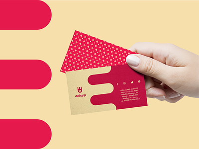 Bussines card deliapp branding bussines card creative design food app food delivery food delivery app graphic design icon logo logotype