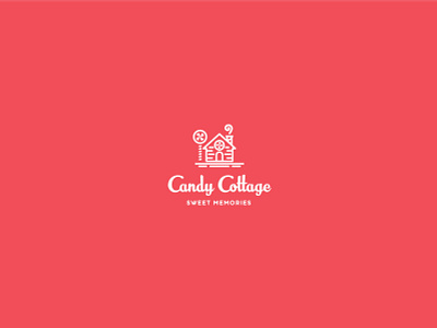 Candy Cottage Logotype brand identity branding candy cottage friendly graphic design icon logo pink sweet