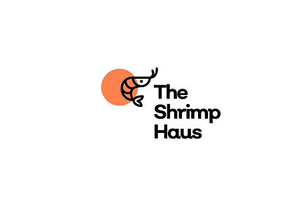 The Shrimp Haus Logo animal brand branding design haus icon logo logotype minimal sea seafood shrimp
