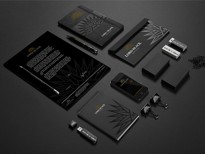 Corporate stationery Mezcal Lord Black brand brand identity branding design logo