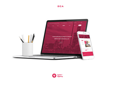 Website ECA agency brand construction construction company creative development marca minimalist web web design