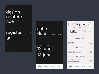 Design conference – Web app branding design typography ui web design