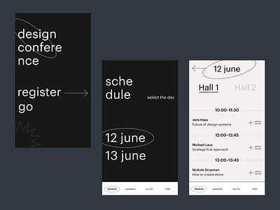 Design conference – Web app