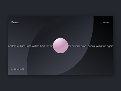 Fuse festival — Main page web design