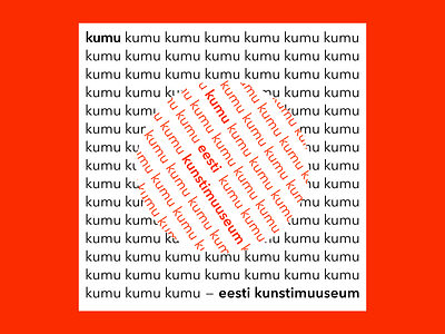 Kumu museum — Postcard branding design typography