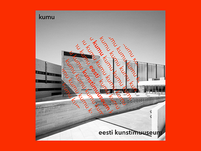 Kumu museum — Postcard branding design typography