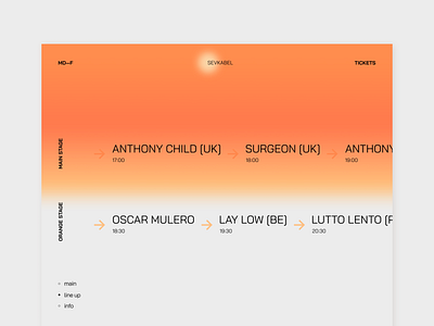 MD-Fest — Line up page web design