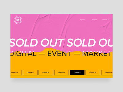 Digital event promotion agency — main page branding web design