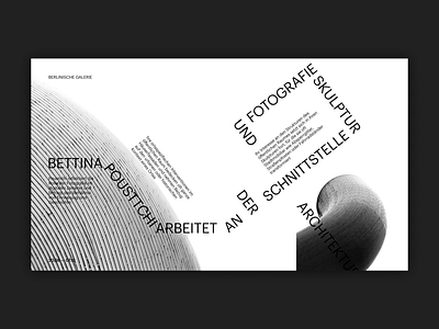 Berlinische galerie — details page typography web design