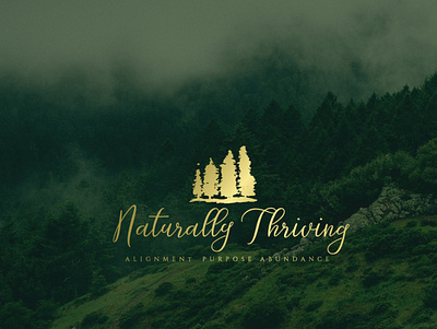 Naturally Thriving Logo Design branding cover art design digital painting digitalart graphic design illustration logo ui
