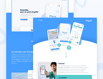 Pheal application mobile app design ui
