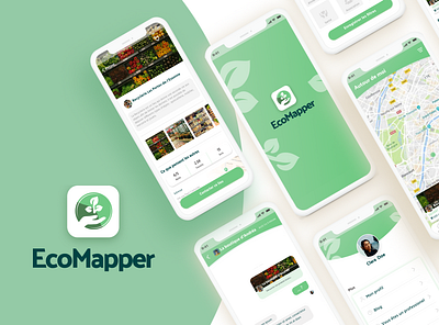 Ecomapper - Application mobile app branding ui