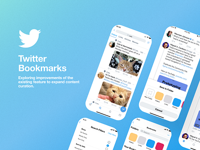 Twitter Bookmarks | Mobile App Redesign app design figma ios mockup product design redesign screens twitter ui ux