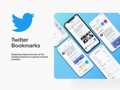 Twitter Bookmarks | Mobile App Redesign app design ios mockup product design screens ui ux