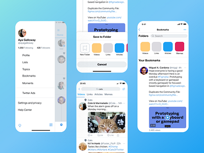 Twitter Bookmarks | Mobile App Redesign app case study dashboard design figma ios mockup product design redesign screens twitter ui userexperience ux uxui
