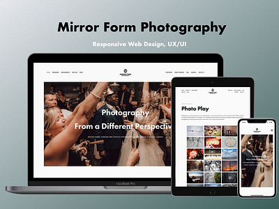 Mirror Form Photography | Responsive Web Design, UX/UI design figma landing page mockup photography product design redesign responsive squarespace ui userexperience ux web design website