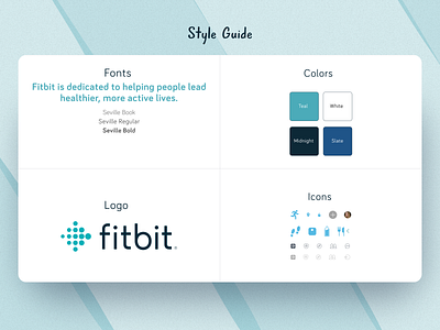 Fitbit | Mobile App Dashboard Redesign - Style Guide app dashboard design fitbit fitness ios product design redesign screens style guide ui ux