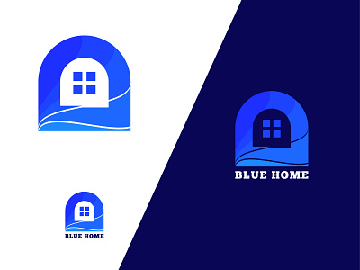 Blue Home Logo Template