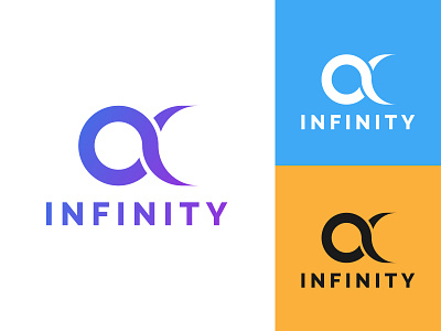 Modern Infinity Logo Template brand identity branding colorful logo creative logo design gradient logo graphic infinity logo logo logo design logo sign logotype modern logo template