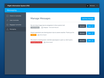 Airport Messaging System