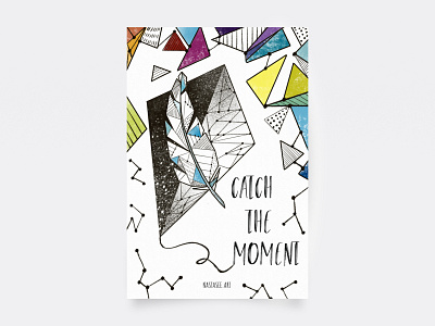 Postcard — Catch the moment abstraction art geometric geometric art illustration moment postcard