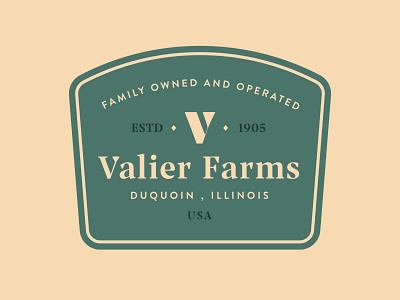 Valier Farms branding design emblem farming logo typogaphy