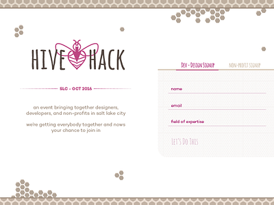 #001 :: Hive Hack Signup