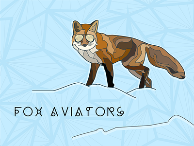 Fox Aviators animals aviators fox geometric illustration