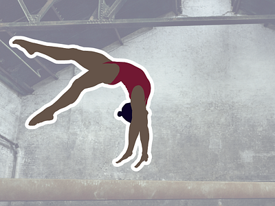 Simone Biles Sticker beam gymnastics olympics rio2016 simone biles stickermule