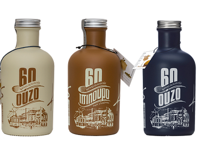 Greek Spirit bottle branding logo ouzo packaging spirit tsipouro