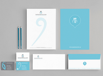 Brand Identity for Papadopoulion branding card corporate design flyer illustration logo typography